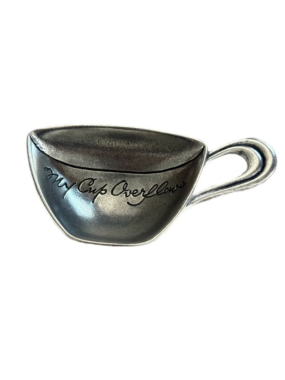 Mary & Martha Pewter My Cup Overflows 1 Tbsp Measuring Cup Discontinued